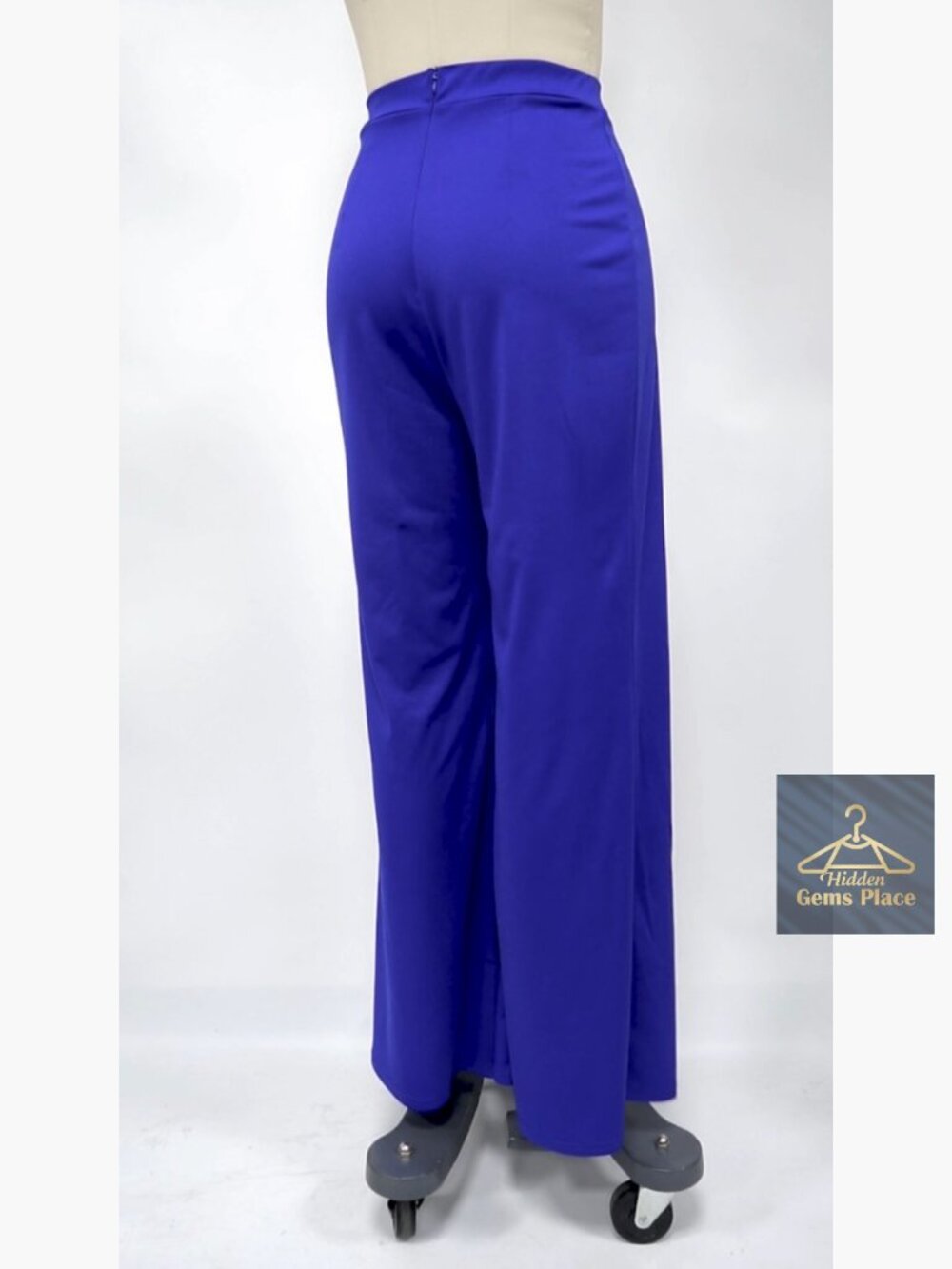 Wide Leg Dress Pants High Waisted Flowy Palazzo Trousers for Work Office - Picture 7 of 7
